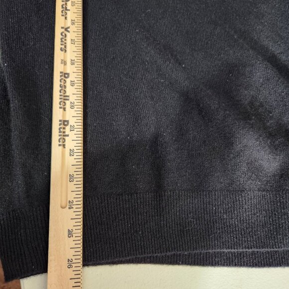 Nordstrom Sweater Mens Large Cashmere Half Zip Pullover Black - Picture 9 of 16